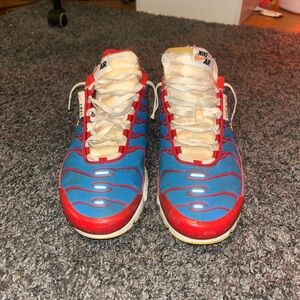 Nike Air Red and Blue Athletic Shoes